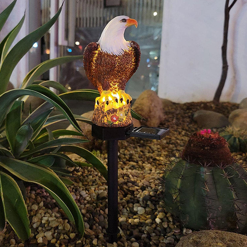 Statue de jardin solaire étanche avec éclairage LED