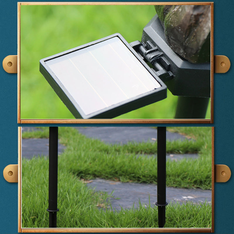 Statue de jardin solaire étanche avec éclairage LED