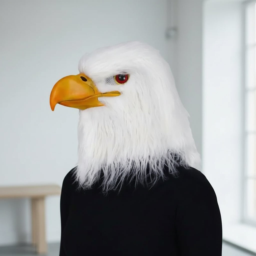 Masque de tête d'aigle | Accessoire de costume d'animal réaliste pour s'amuser à Halloween