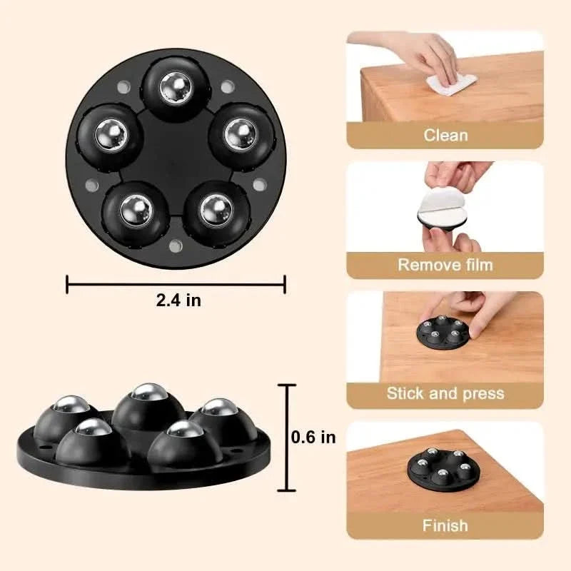 WHEELFLOW – Furniture Leg Supports with Easy Glide Rollers