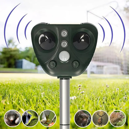 Eco-Friendly Solar Bird Deterrent | Ultrasonic & LED Technology for Effective Bird Control