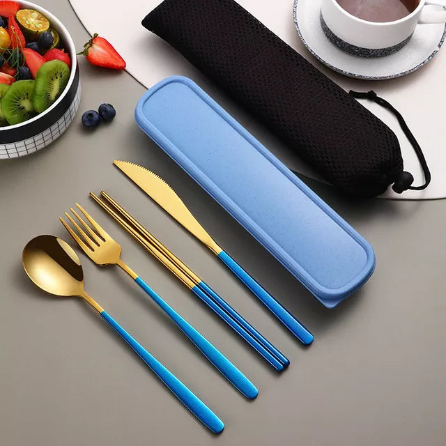 Eco-Friendly | Stainless Steel Cutlery Set with Portable Design | Durable Silverware for Everyday Dining