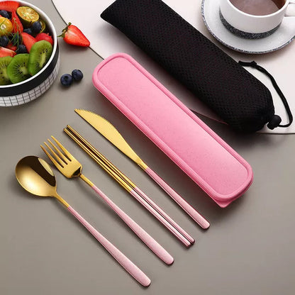 Eco-Friendly | Stainless Steel Cutlery Set with Portable Design | Durable Silverware for Everyday Dining