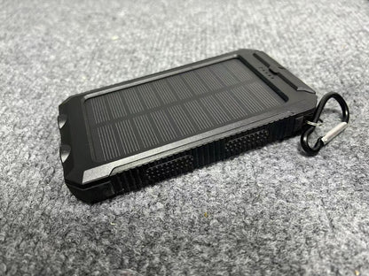 EcoCharge | Portable Solar Power Bank with Integrated Plug for Outdoor Adventures
