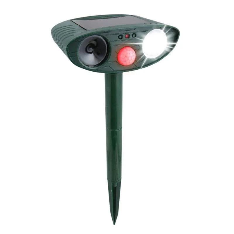 Solar Motion-Activated Ultrasonic Deer Deterrent - 4 Pack