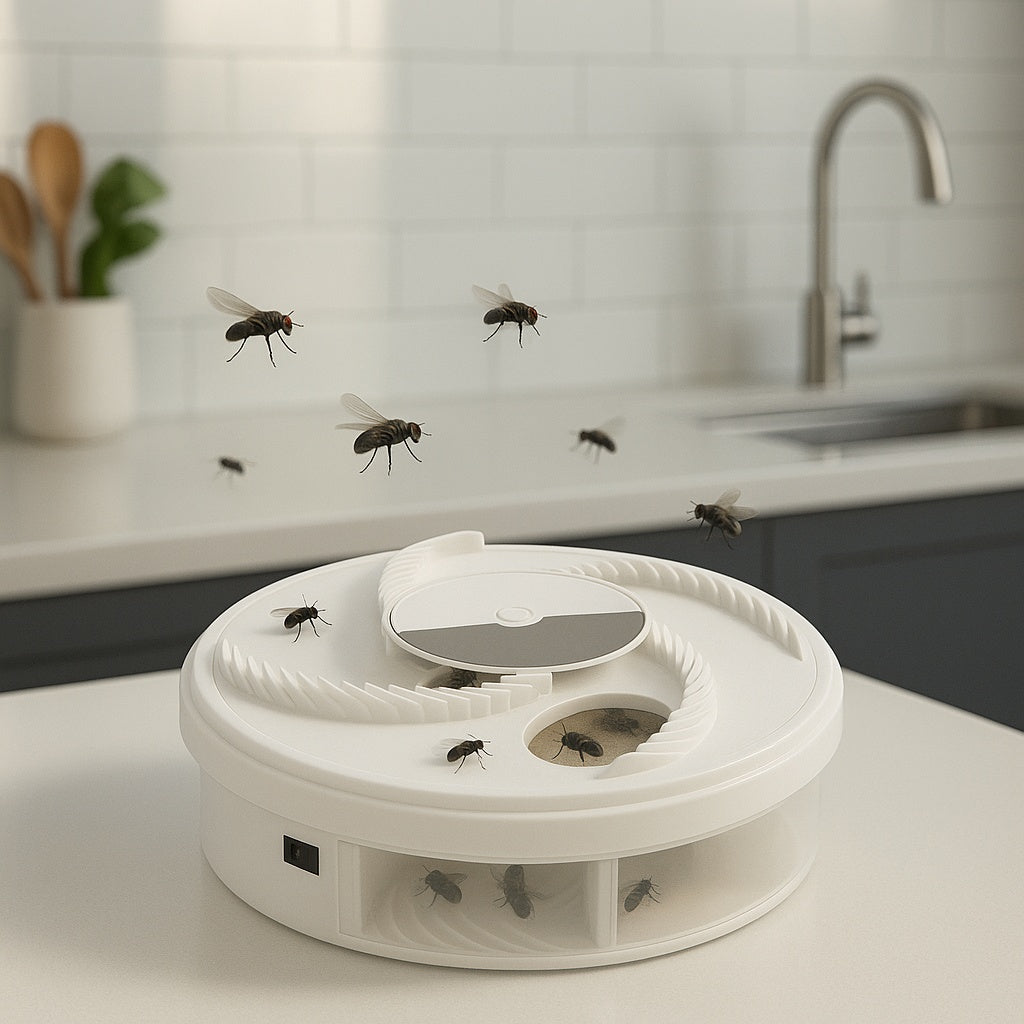 EcoTrappe | Electric Fly Catcher with LED Light & USB Power | Natural Solution for a Fly-Free Home