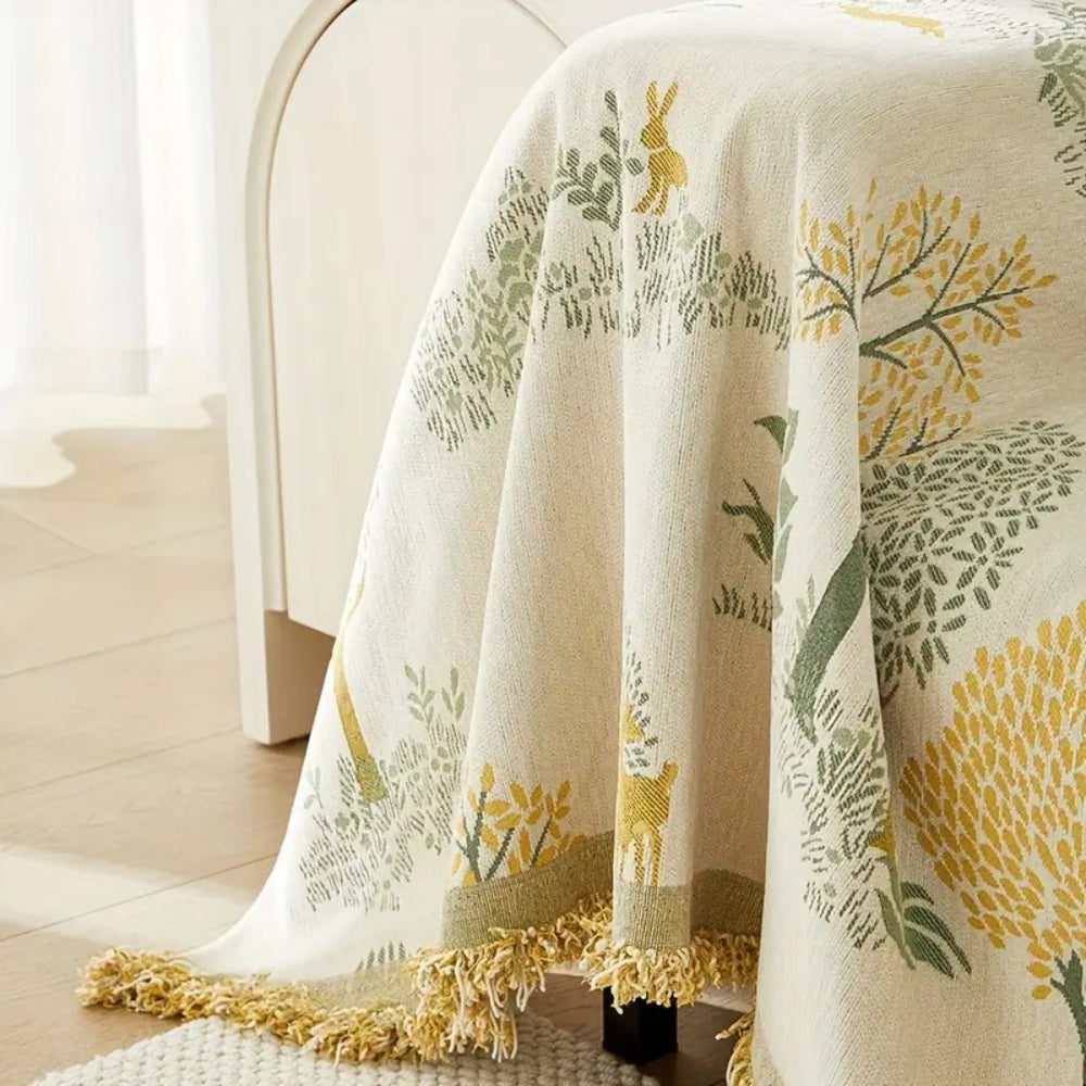 Eden Chenille Sofa Cover - Ultra-Soft, Pet-Friendly Protection, Forrest design