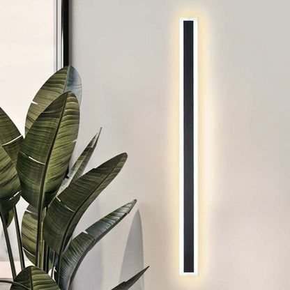 Outdoor Linear LED Wall Sconce 94.5 in Weatherproof Metal Fixture for Patio Exterior Entryway Modern Slim Profile Architecture Lighting
