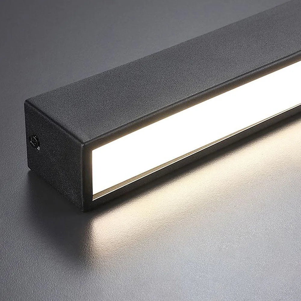 Plafonnier LED linéaire à montage encastré de 47 pouces, luminaire noir pour chambre, salon, couloir, éclairage domestique minimaliste contemporain