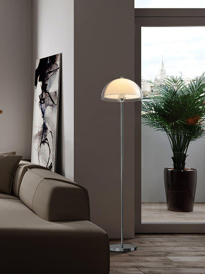 Standing Light with Dual-Layer Acrylic Diffuser 61 Inches Tall for Bedroom Office Chrome Metal Base Ambient Task Lighting Dimmable Compatibl