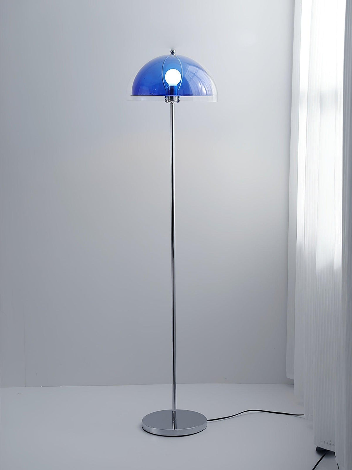 Standing Light with Dual-Layer Acrylic Diffuser 61 Inches Tall for Bedroom Office Chrome Metal Base Ambient Task Lighting Dimmable Compatibl