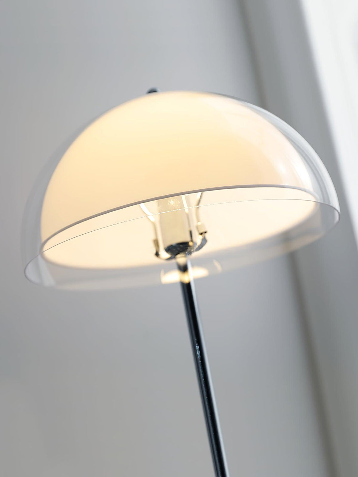Standing Light with Dual-Layer Acrylic Diffuser 61 Inches Tall for Bedroom Office Chrome Metal Base Ambient Task Lighting Dimmable Compatibl