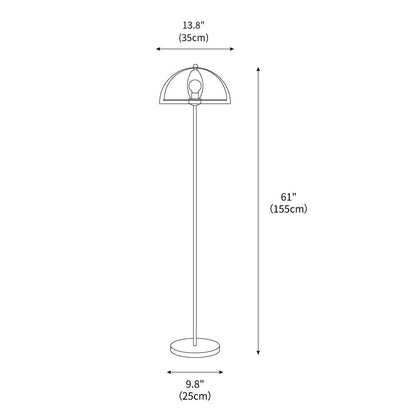 Standing Light with Dual-Layer Acrylic Diffuser 61 Inches Tall for Bedroom Office Chrome Metal Base Ambient Task Lighting Dimmable Compatibl