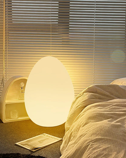 Lampe d'ambiance LED en forme d'œuf, 30 cm, abat-jour en polyéthylène blanc, 3 modes d'éclairage, lampe d'appoint sans fil et rechargeable pour intérieur et extérieur, salon et terrasse