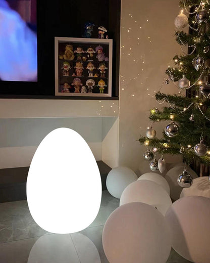 Lampe d'ambiance LED en forme d'œuf, 30 cm, abat-jour en polyéthylène blanc, 3 modes d'éclairage, lampe d'appoint sans fil et rechargeable pour intérieur et extérieur, salon et terrasse