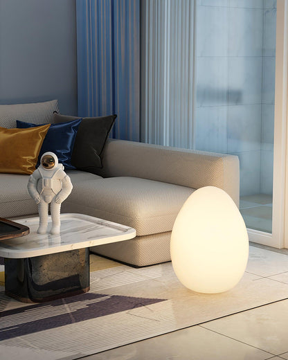 Lampe d'ambiance LED en forme d'œuf, 30 cm, abat-jour en polyéthylène blanc, 3 modes d'éclairage, lampe d'appoint sans fil et rechargeable pour intérieur et extérieur, salon et terrasse