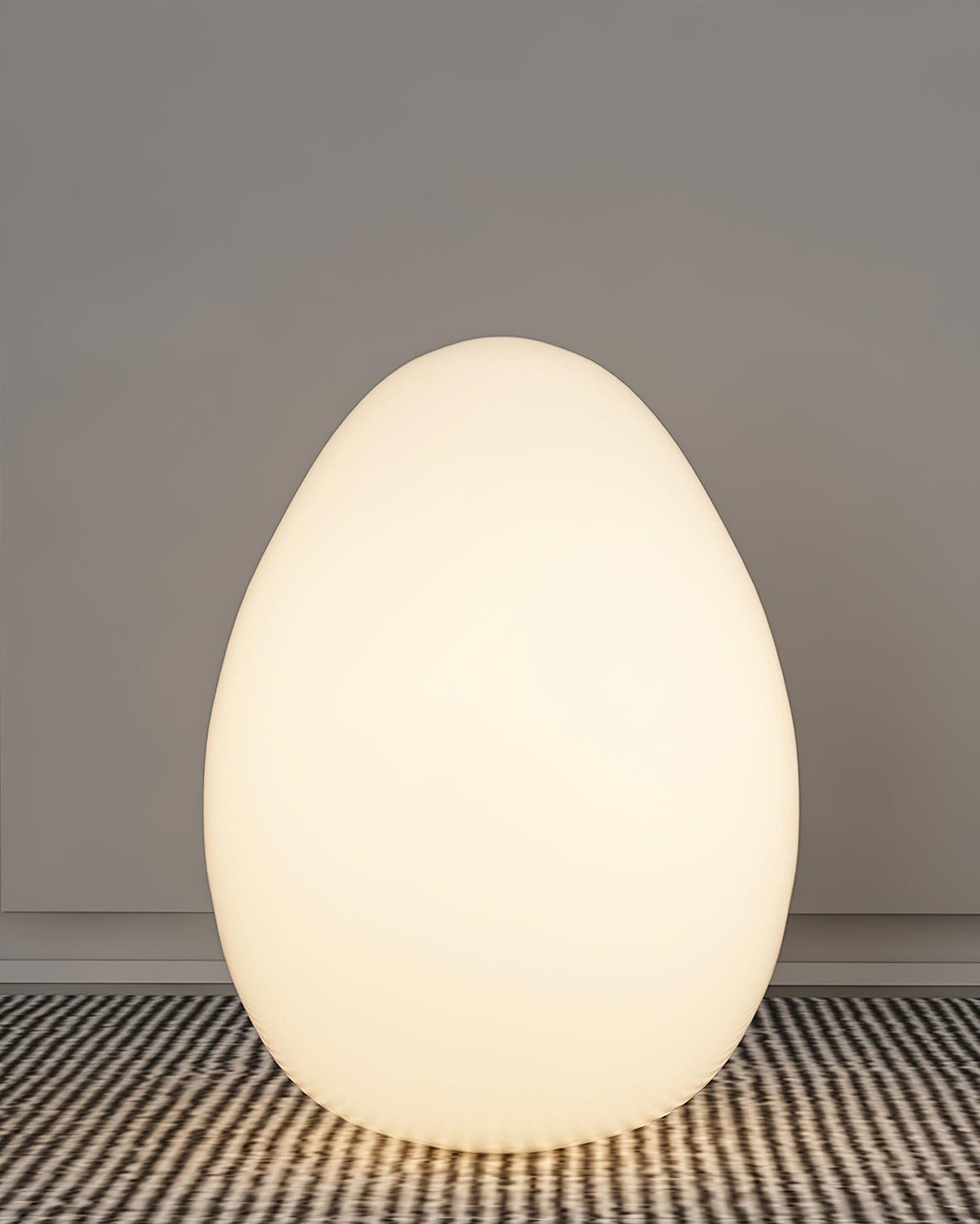 Lampe d'ambiance LED en forme d'œuf, 30 cm, abat-jour en polyéthylène blanc, 3 modes d'éclairage, lampe d'appoint sans fil et rechargeable pour intérieur et extérieur, salon et terrasse