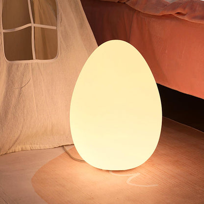 Lampe d'ambiance LED en forme d'œuf, 30 cm, abat-jour en polyéthylène blanc, 3 modes d'éclairage, lampe d'appoint sans fil et rechargeable pour intérieur et extérieur, salon et terrasse