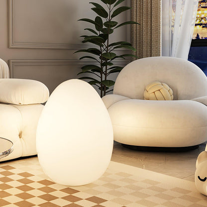 Lampe d'ambiance LED en forme d'œuf, 30 cm, abat-jour en polyéthylène blanc, 3 modes d'éclairage, lampe d'appoint sans fil et rechargeable pour intérieur et extérieur, salon et terrasse