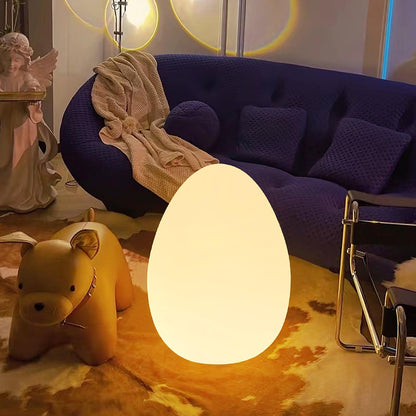Lampe d'ambiance LED en forme d'œuf, 30 cm, abat-jour en polyéthylène blanc, 3 modes d'éclairage, lampe d'appoint sans fil et rechargeable pour intérieur et extérieur, salon et terrasse