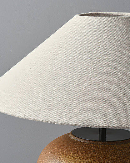 Handcrafted Ceramic Bedside Lamp 16x15 inches White Ambient Light for Bedroom Nightstand Reading Corner Living Room Side Table Desk Accent M