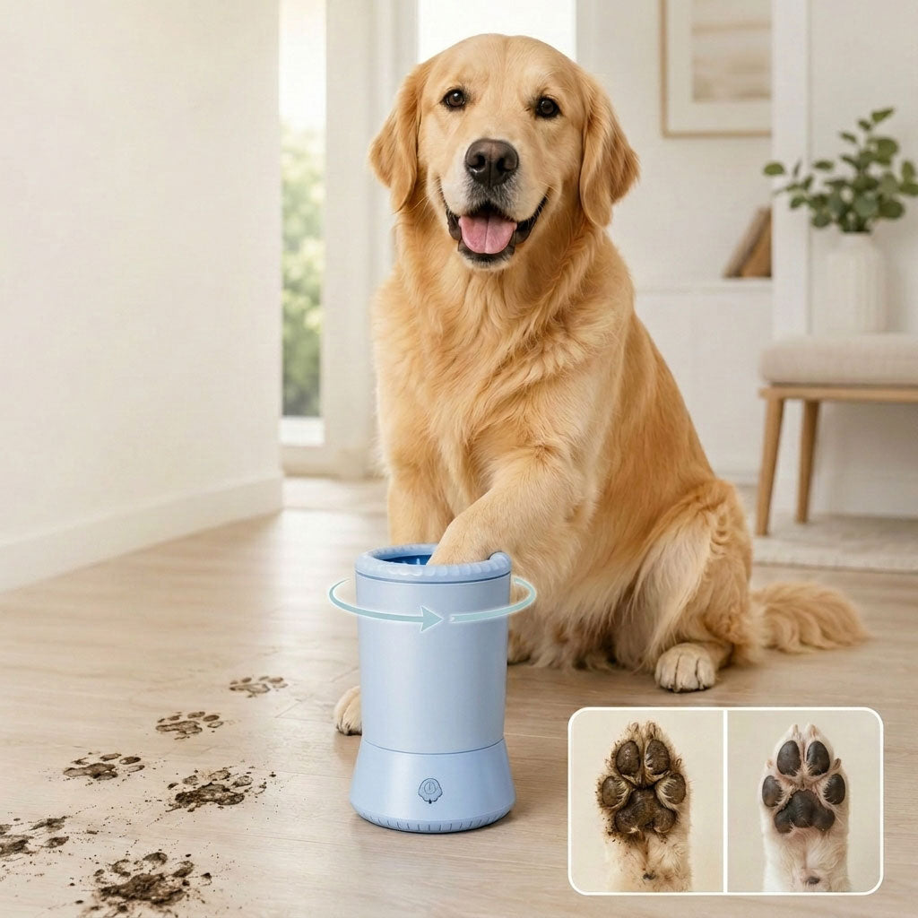Ortekor Electric Pet Paw Cleaner Pro – USB Rechargeable Dog & Cat Paw Washer