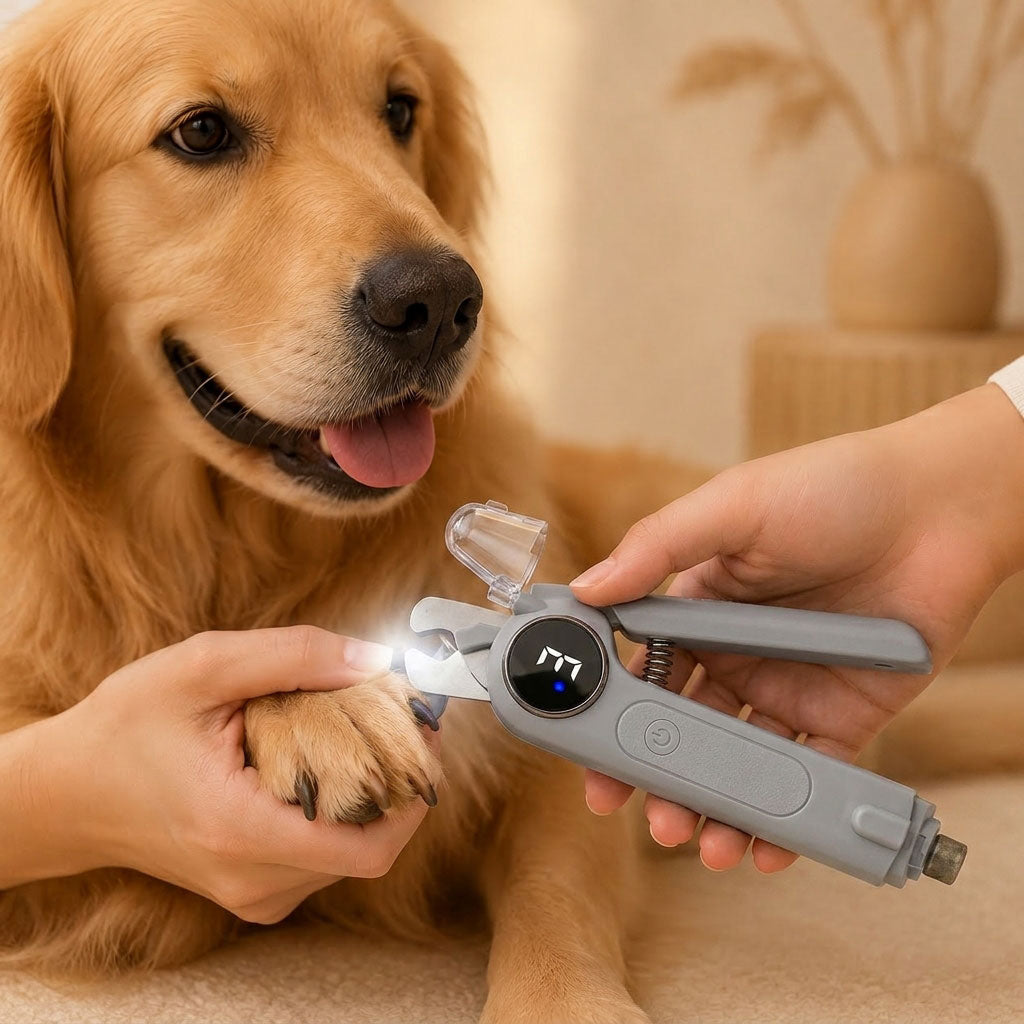 Ortekor 2-in-1 Pet Electric Nail Clipper & Grinder with LED Light
