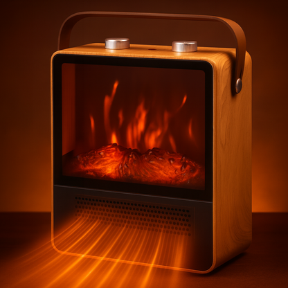 HEARTHVUE – Portable Fireplace Heater with 3D Flame for Inviting Room Comfort