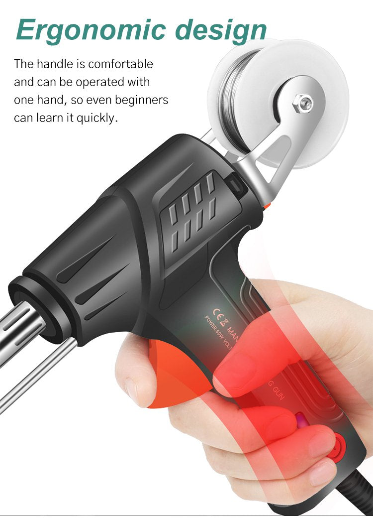 Compact Electric Soldering Iron with 20-Second Heat-Up Time – Dual-Purpose Metal Joining & Cutting Tool for DIY & Professional Projects