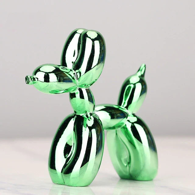 Resin Balloon Dog Sculpture – Modern Pop Art Figurine for Shelf, Desk & Home Decor in 3 Sizes