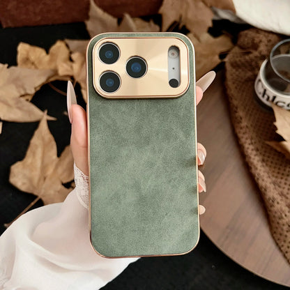 Protective iPhone Case with Luxe Metallic Frame & Textured Back for iPhone 13-17 Series