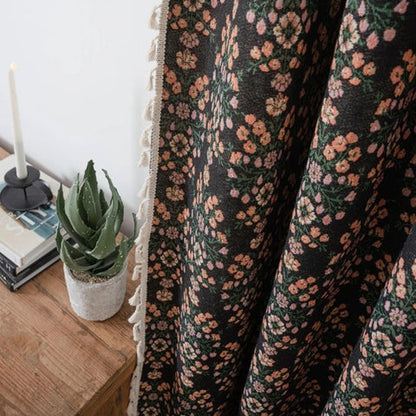 Wilder Curtains for Living Room - Jacquard Fabric with Tassels