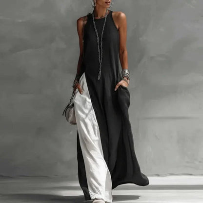 VACAYLUXE – Women’s Long Boho Dress with Relaxed Pocket Design