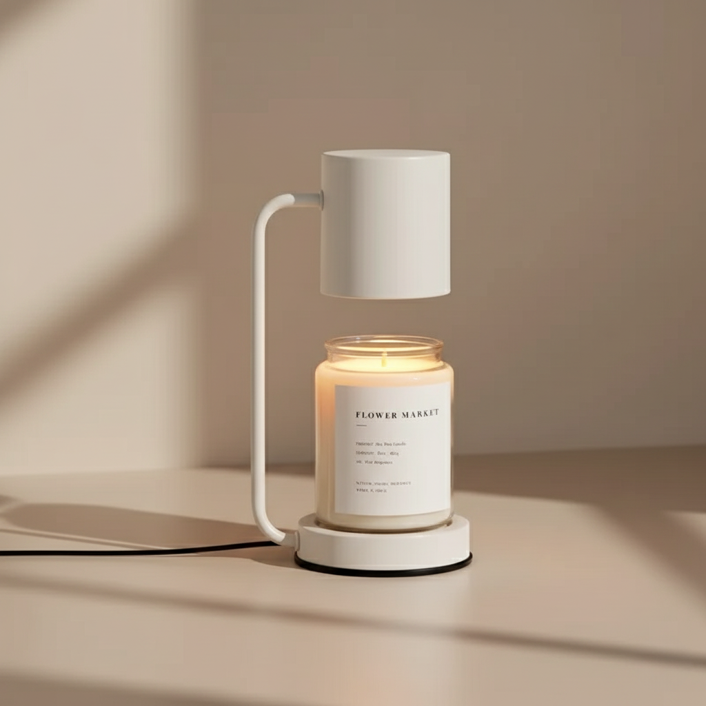 Lampe chauffe-bougie élégante | Lampe électrique polyvalente à luminosité réglable | Atmosphère chaleureuse pour la maison
