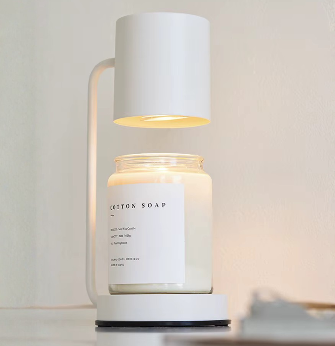 Lampe chauffe-bougie élégante | Lampe électrique polyvalente à luminosité réglable | Atmosphère chaleureuse pour la maison