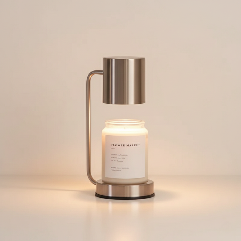 Lampe chauffe-bougie élégante | Lampe électrique polyvalente à luminosité réglable | Atmosphère chaleureuse pour la maison