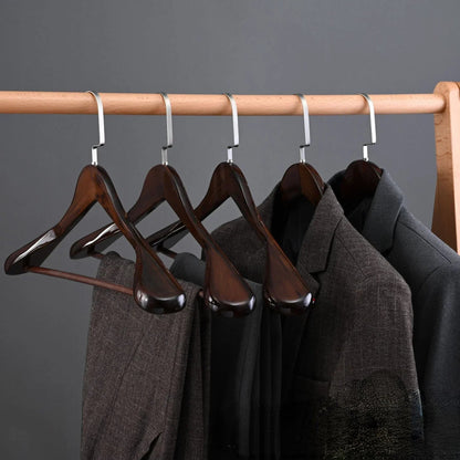 Collection Élégance Ortekor | Cintres en bois au design incurvé | Bois de qualité supérieure pour préserver la forme des vêtements
