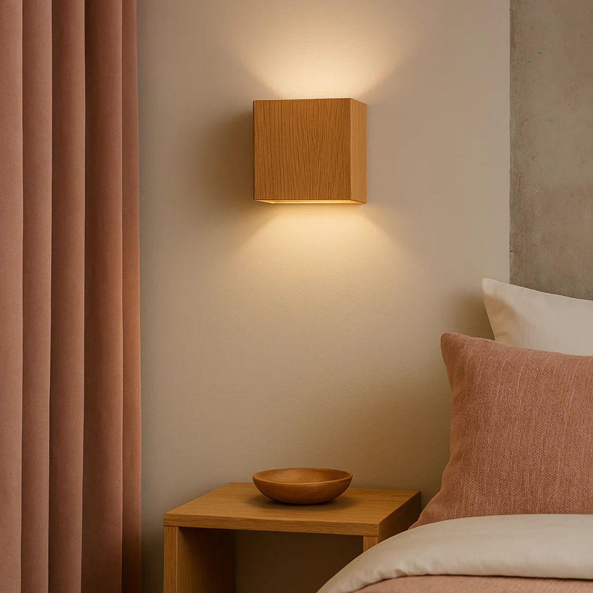 Elegant Cube | Wall Light Sconce with Integrated LED | Modern Iron Design for Cozy Ambiance