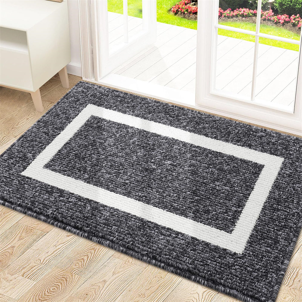 Paillasson pour porte d'entrée, tapis antidérapant pour entrée intérieure et extérieure, tapis de bienvenue absorbant la saleté pour la maison
