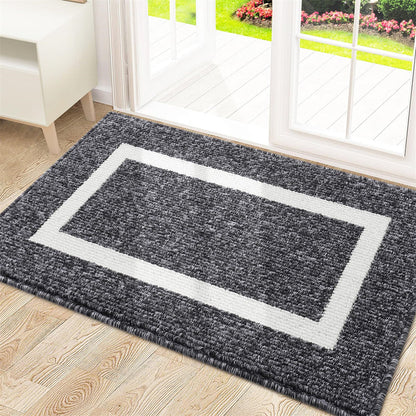 Paillasson pour porte d'entrée, tapis antidérapant pour entrée intérieure et extérieure, tapis de bienvenue absorbant la saleté pour la maison