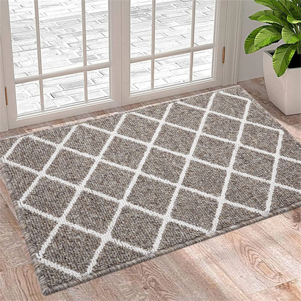 Paillasson pour porte d'entrée, tapis antidérapant pour entrée intérieure et extérieure, tapis de bienvenue absorbant la saleté pour la maison