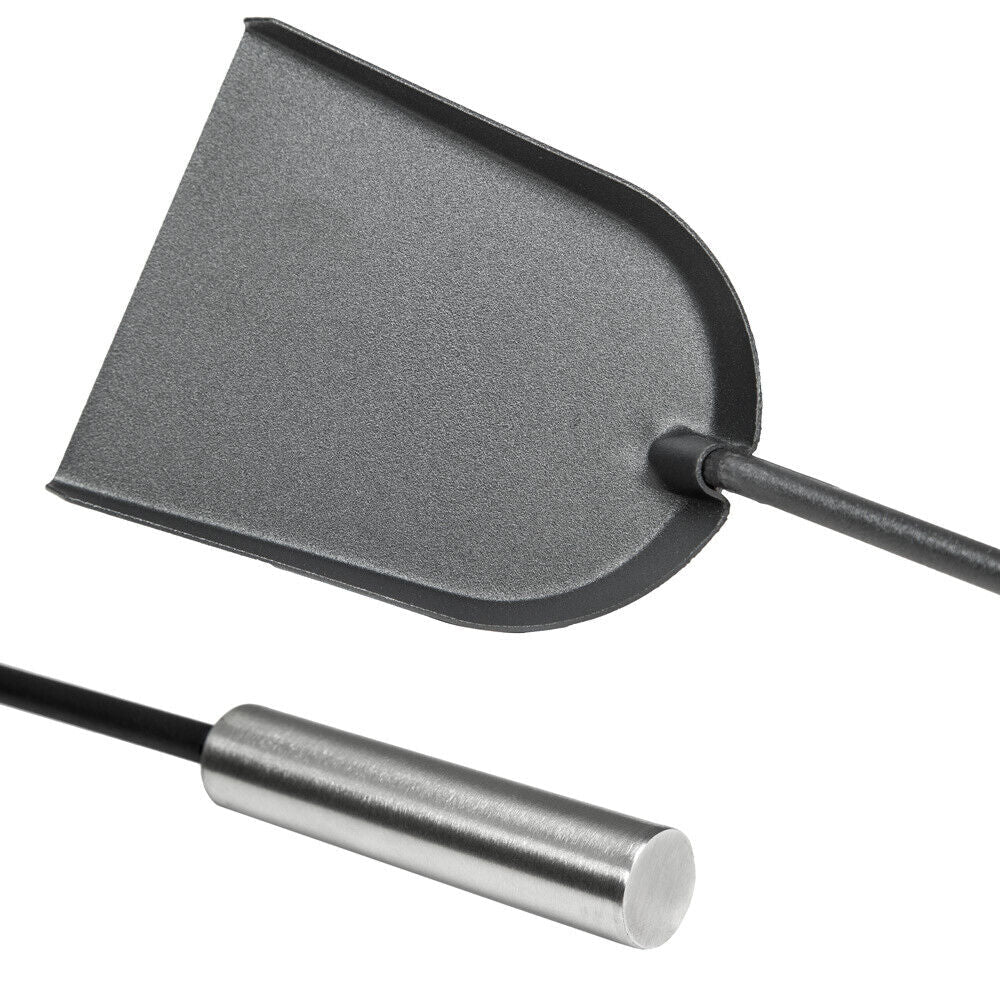 Elegant Fireplace Tool Set | 4-Piece Stainless Steel Fireplace Tools with Wall-Mounted Rack for Easy Access and Maintenance