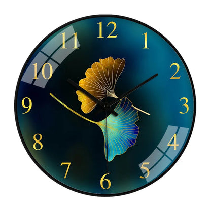 Elegant Floral Wall Clock with Silent Quartz Movement – 10 inches Decorative Timepiece