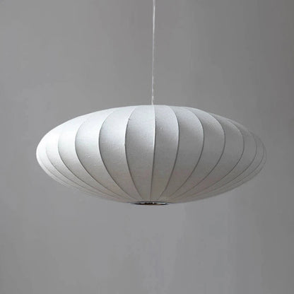 Suspension élégante en soie japonaise, luminaire câblé à intensité réglable avec hauteur ajustable, abat-jour en soie blanche, idéal pour une salle à manger ou une chambre.