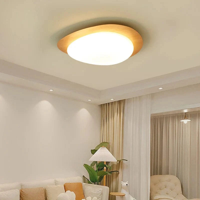 Elegant LED Flush Mount Ceiling Light – Minimalist Cloud Design with Adjustable Brightness for Modern Home Decor