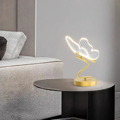 Elegant LED Table Lamp with Modern Butterfly Design for Ambient Lighting