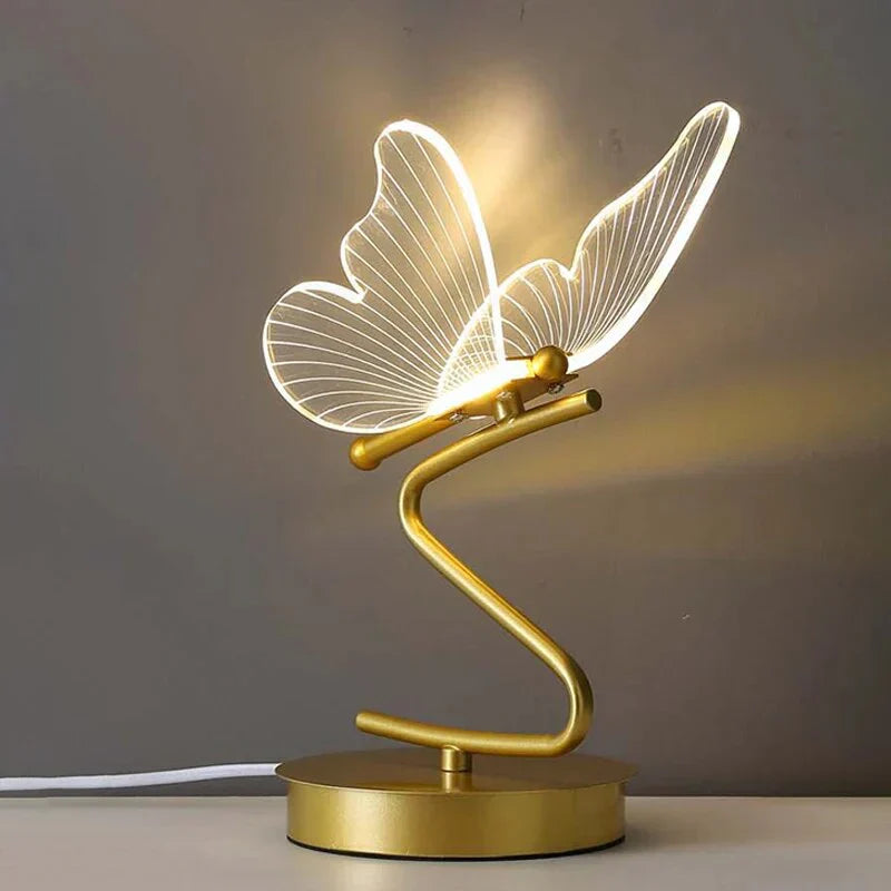 Elegant LED Table Lamp with Modern Butterfly Design for Ambient Lighting