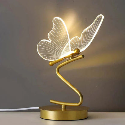 Elegant LED Table Lamp with Modern Butterfly Design for Ambient Lighting