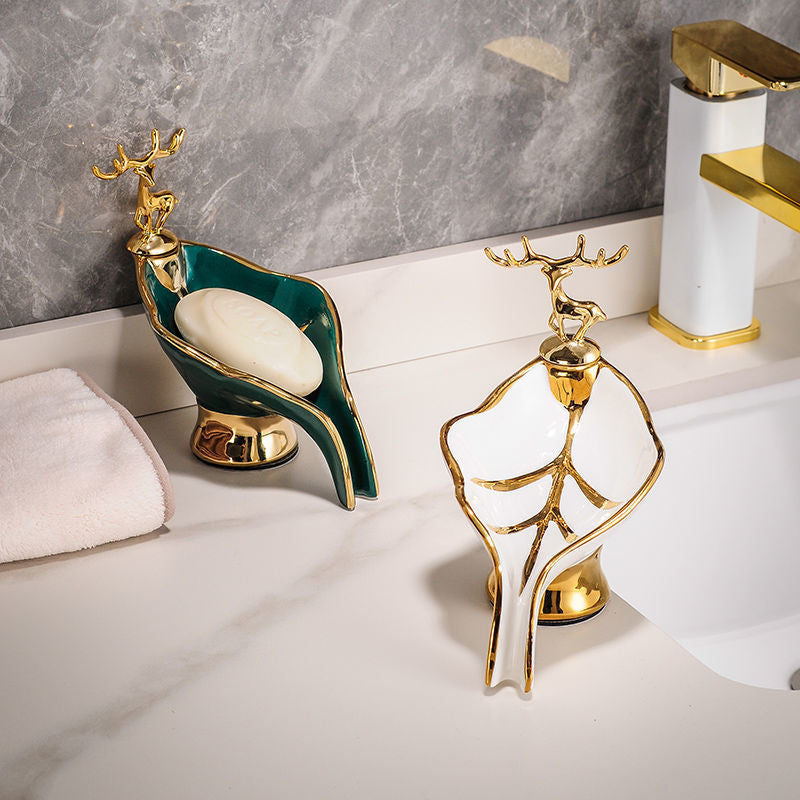 Elegant Leaf-Inspired Soap Dish for Shower with Moisture-Resistant Design | Keeps Soap Dry and Clean