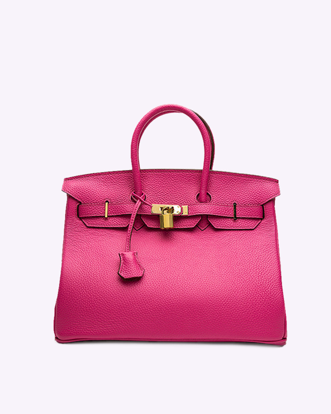 Ortekor Elegant Leather Handbag with Gold Lock Hardware | Stylish & Versatile Accessory for Everyday Use